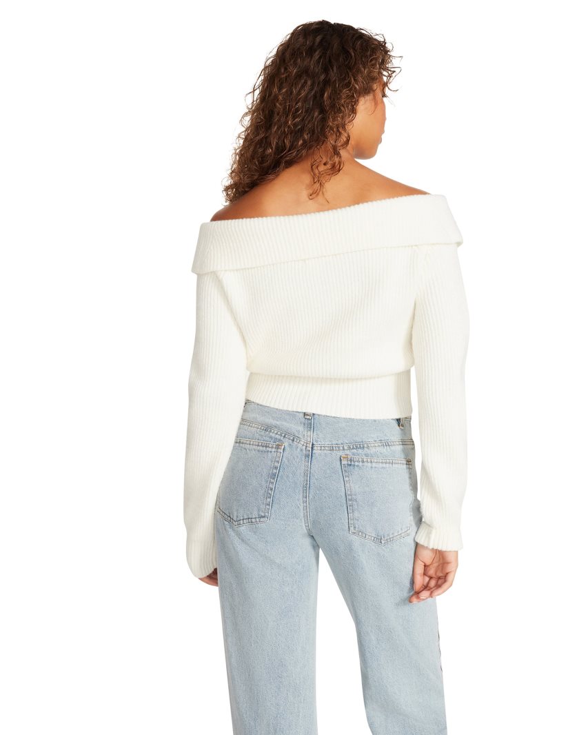 White Steve Madden Syd Women's Cardigan | PH 5128ZCL